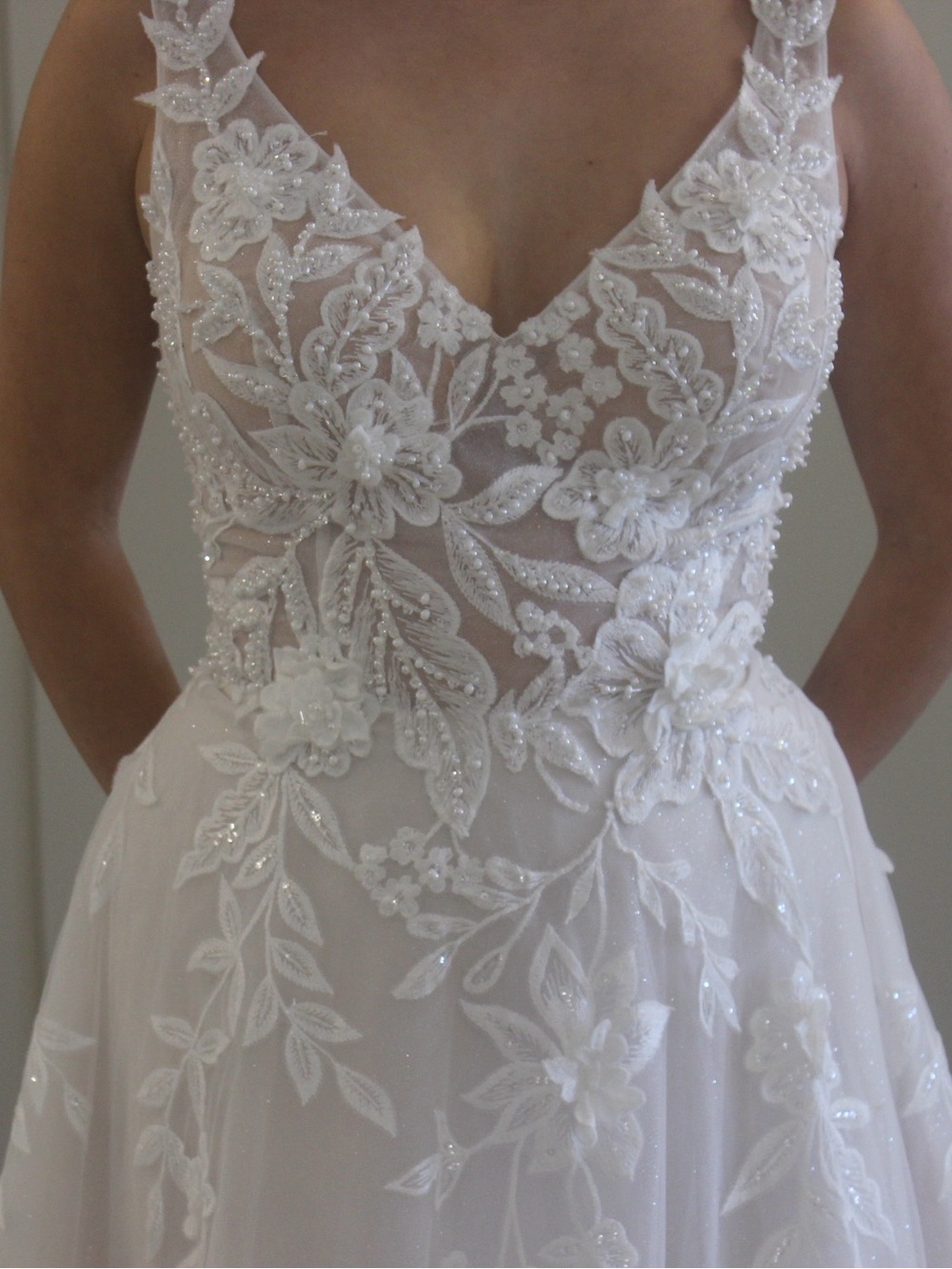 Whimsical A-Line Beaded Wedding Dress | Maggie Sottero - Magnolia - Picture 3 of 4